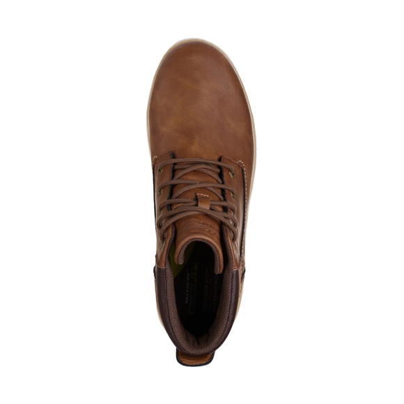 Buty męskie Skechers Garlan Deno brązowe 205235 BRN