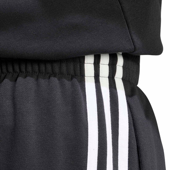 Spodnie męskie adidas Essentials 3-Stripes Fleece Tapered Cuffed czarne KY6526