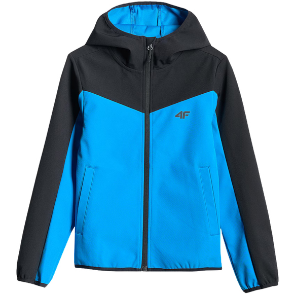 Kurtka dla chłopca softshell 4F M477 niebieska 4FJWSS26TSOFM477 33S