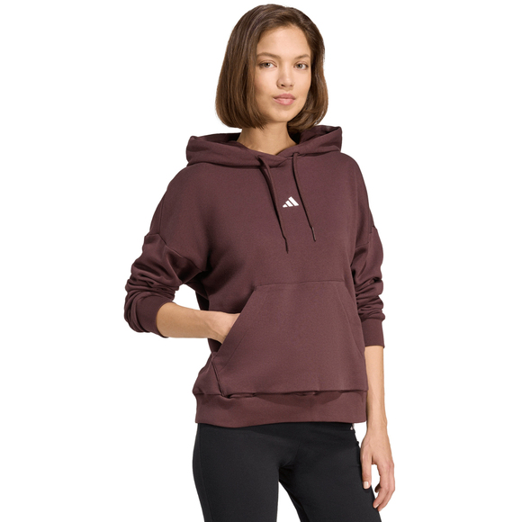Bluza damska adidas Essentials Small Logo Feel Cozy brązowa JV7314