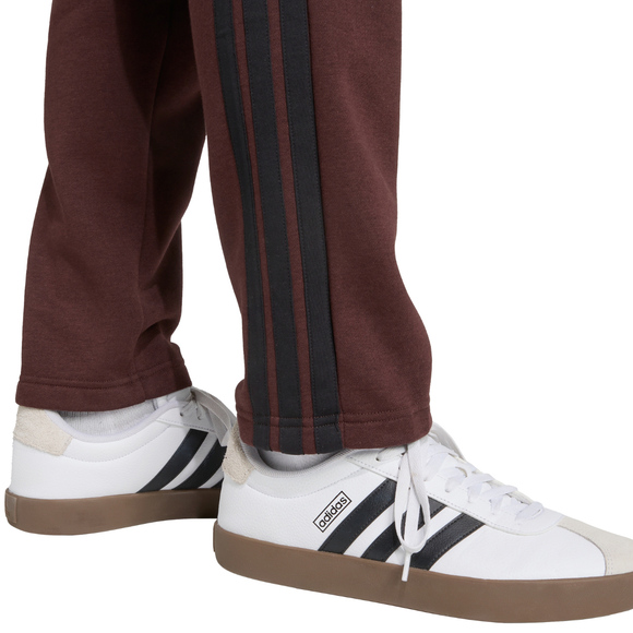 Spodnie męskie adidas Essentials 3-Stripes Fleece brązowe JX0713