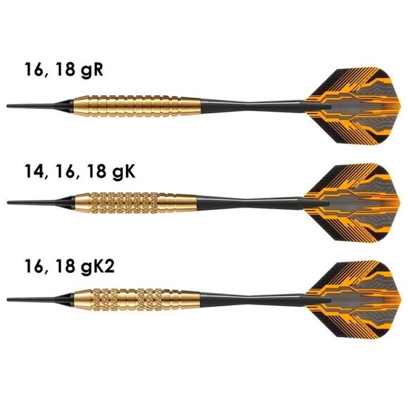 Harrows rzutki Softip Club Brass 16g