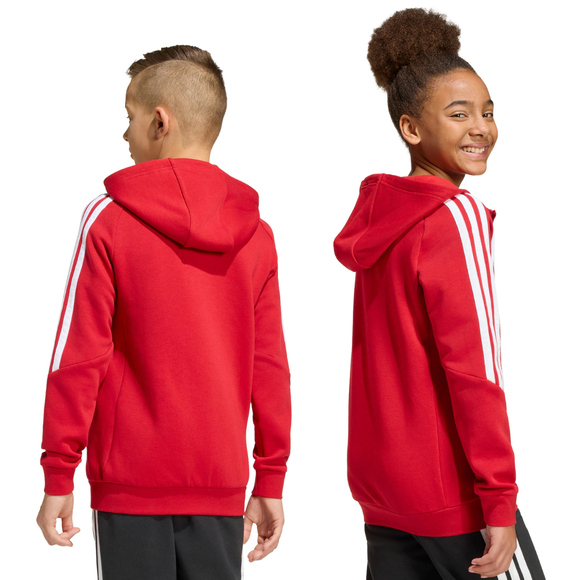 Bluza dla dzieci adidas Tiro 26 League Sweat Full Zip Hoodie czerwona KF9101