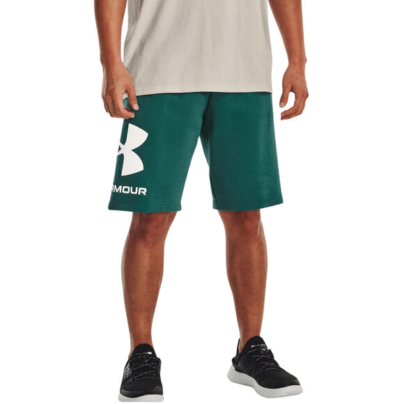 Spodenki męskie Under Armour Rival FLC Big Logo Shorts zielone 1357118 722