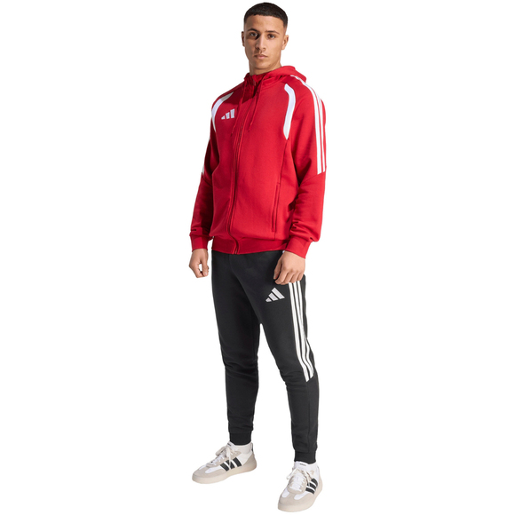 Bluza męska adidas Tiro 26 League Sweat Full Zip Hoodie czerwona KF9106
