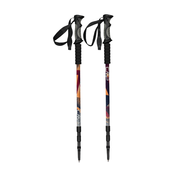 Kijki trekkingowe CMP Bern Trekking Poles czarno-pomarańczowe 3B36297 C905