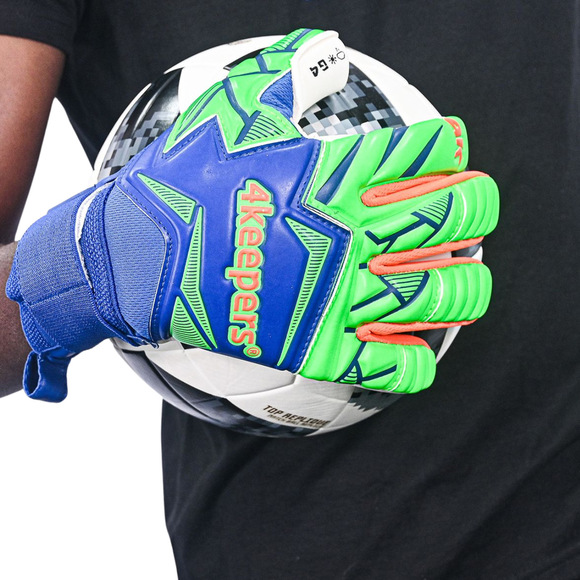 Rękawice bramkarskie 4Keepers Force V5.25 Twist HNC Junior niebiesko-zielone 