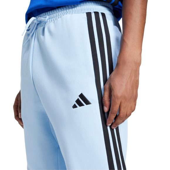 Spodnie męskie adidas Essentials 3-Stripes Fleece błękitne JE6315