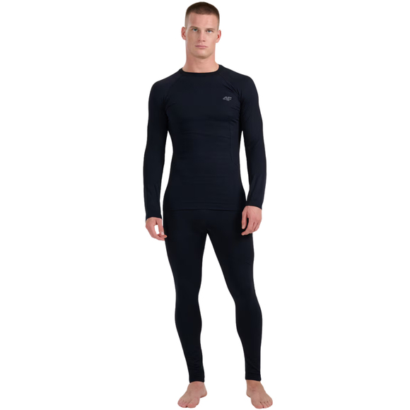 Spodnie termoaktywne męskie 4F M234 głęboka czerń 4FWAW25USEAM234 20S