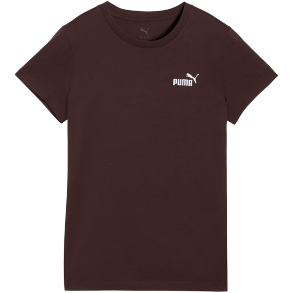Koszulka damska Puma ESS Small No.1 Logo Tee(s) ciemnobrązowa 682373 33