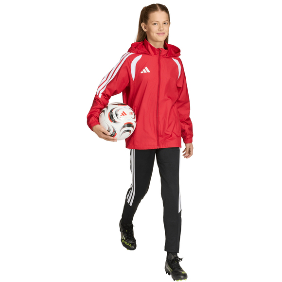 Kurtka dla dzieci adidas Tiro 26 League Windbreaker czerwona JY9724