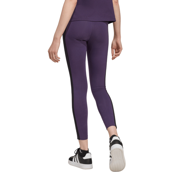 Legginsy damskie adidas Essentials 3-Stripes Cotton fioletowe JY3176