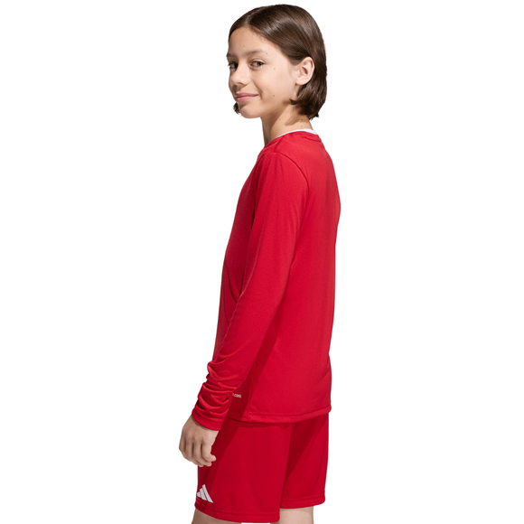 Koszulka dla dzieci adidas Entrada 26 Long Sleeve Jersey czerwona KF5878