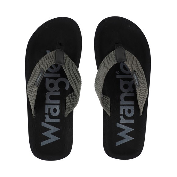 Klapki męskie Wrangler Zane Flipflop czarno-szare 20261061 10I