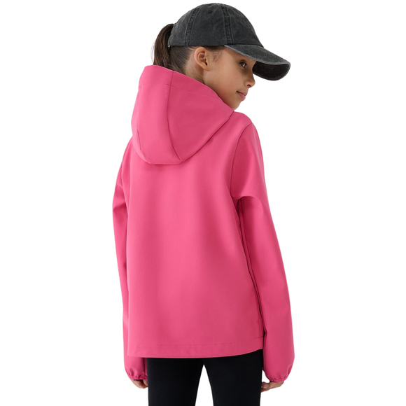 Kurtka dla dziewczynki softshell 4F F305 różowa 4FJWSS25TSOFF305 54S