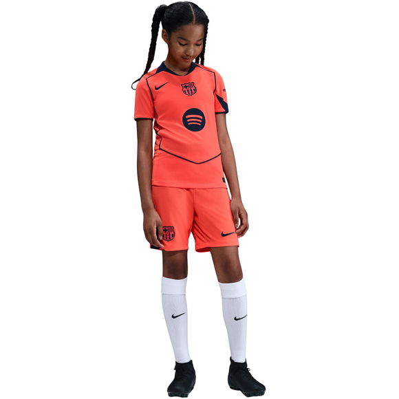 Koszulka dla dzieci Nike FC Barcelona Stadium 2025/26 pomarańczowa HM4122 855