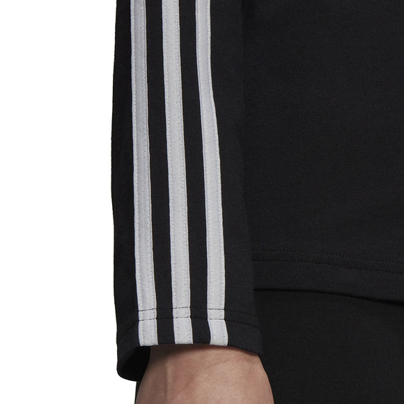Koszulka damska adidas Essentials 3-Stripes Long Sleeve czarno-biała HF7261