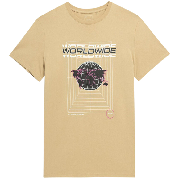 Koszulka męska 4F jasny brąz H4Z22 TSM029 82S