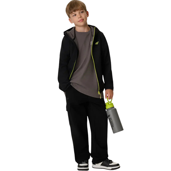 Kurtka dla chłopca 4F softshell M598 głęboka czerń 4FJWAW26TSOFM598 20S