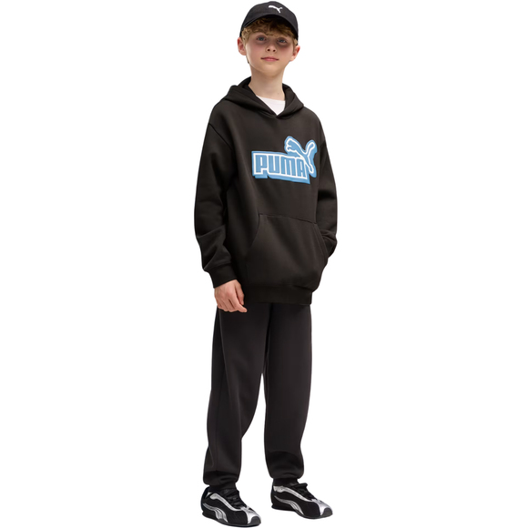 Bluza dla dzieci Puma Ess Logo Lab Relaxed Hoodie czarna 694674 01