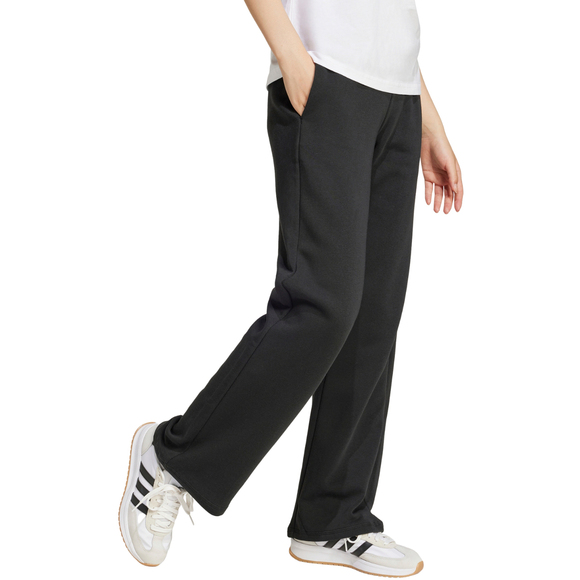 Spodnie damskie adidas Essentials Small Logo Feel Cozy Open-Hem czarne JC5921