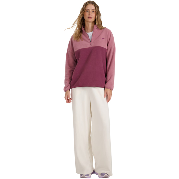 Bluza polarowa damska 4F F421 ciemny róż 4FWAW25TFLEF421 53S