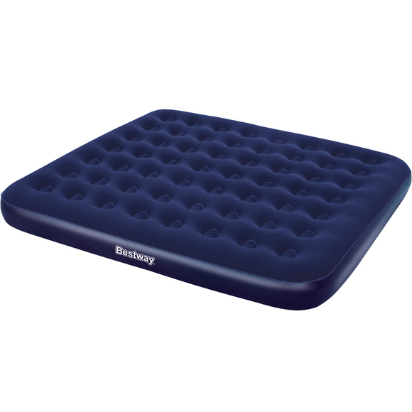 Materac welurowy dwuosobowy Bestway King 203x183x22 cm granatowy 67004 6249