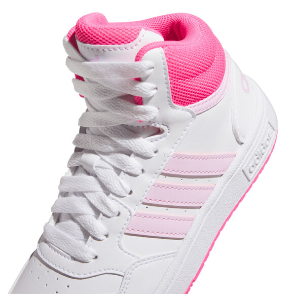 Buty dla dzieci adidas Hoops Mid biało-różowe IF2722