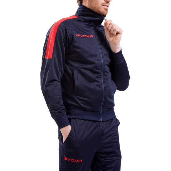 Dres Givova Tuta Revolution granatowo-czerwony TR033 0412
