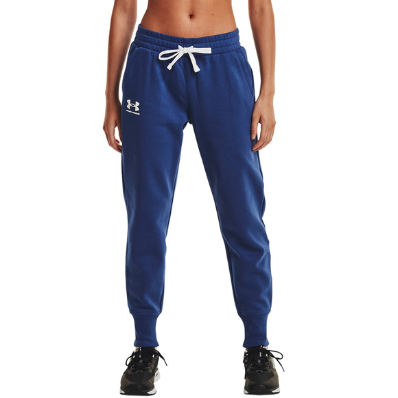 Spodnie damskie Under Armour Rival Fleece Joggers niebieskie 1356416 404			