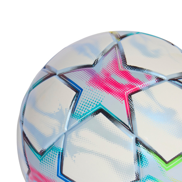 Piłka nożna adidas UCL Mini 26/27 League Stage biało-błękitna KE9770