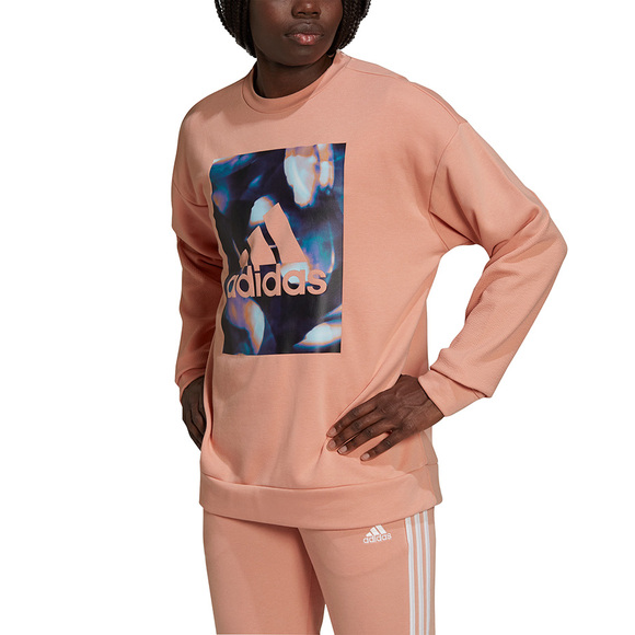 Bluza damska adidas Youforyou Sweatshirt morelowa HA2431