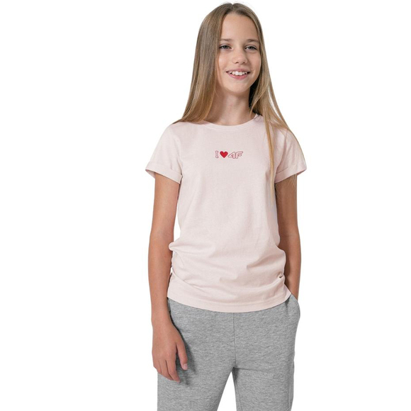 Koszulka dla dziewczynki 4F jasny róż HJZ22 JTSD005 56S