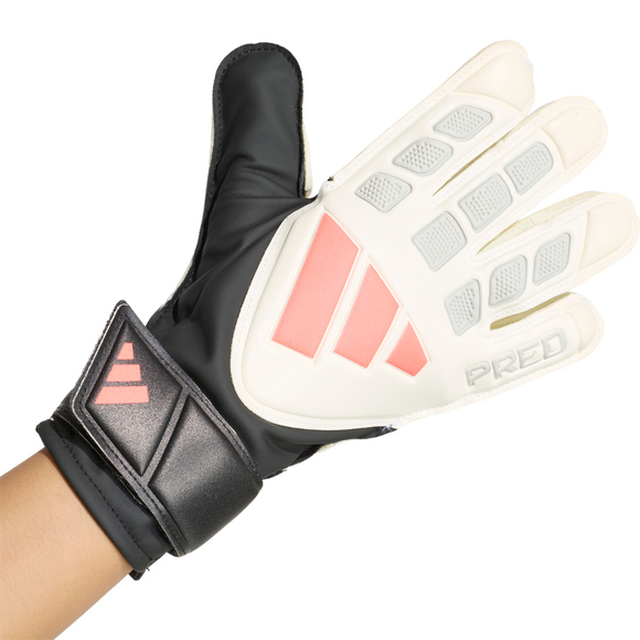 Rękawice bramkarskie dla dzieci adidas Predator Training czarno-białe KE9707