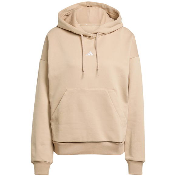 Bluza damska adidas Essentials Small Logo Feel Cozy Hoodie beżowa JV7310