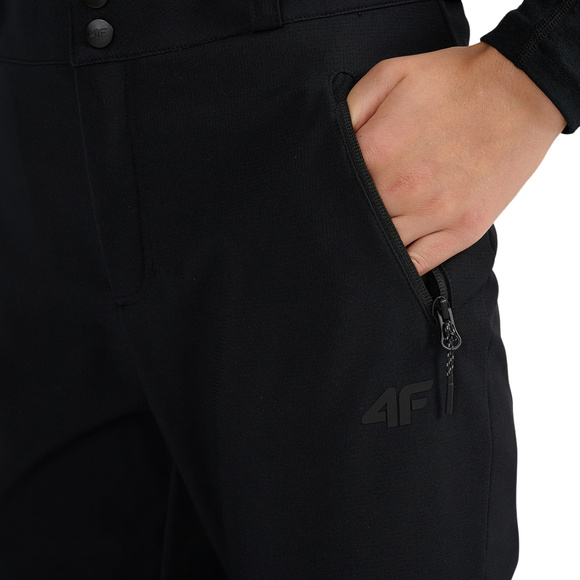 Spodnie trekkingowe damskie 4F softshell FNK F0988 głęboka czerń 4FWAW25TFTRF0988 20S