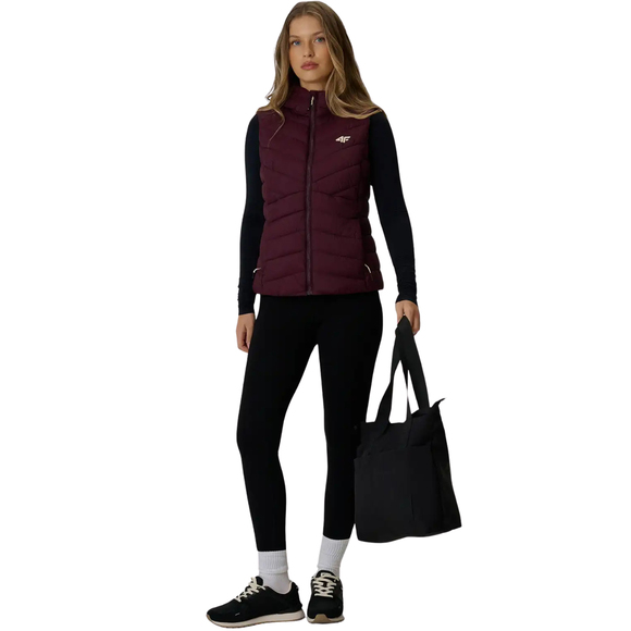 Kamizelka damska 4F F372 burgund 4FWAW26TVJAF372 60S
