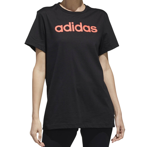 Koszulka damska adidas Essentials Linear Loose Tee czarna GL6333