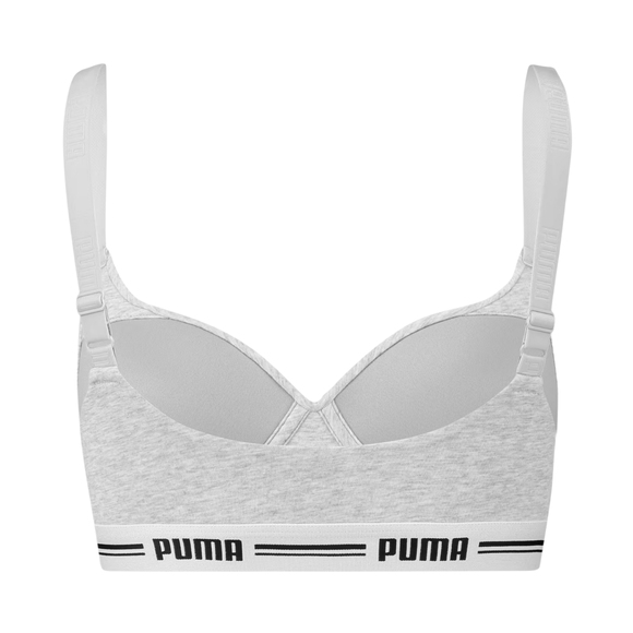 Stanik damski sportowy Puma Padded Top 1P Hang szary 907863 03