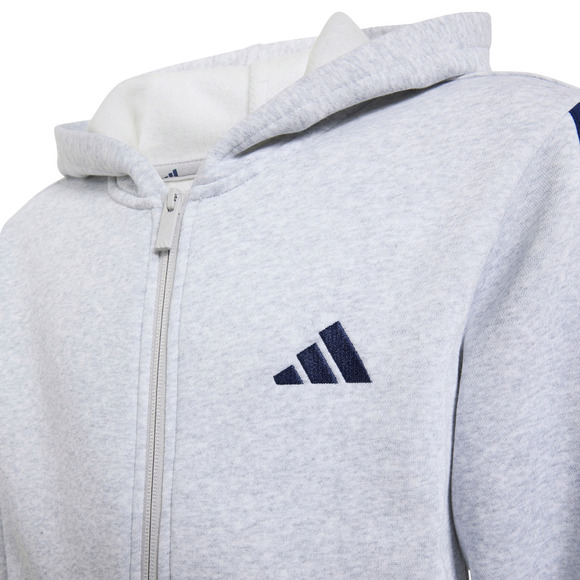 Bluza dla dzieci adidas Essentials Full-Zip Hoodie jasnoszara KQ9050