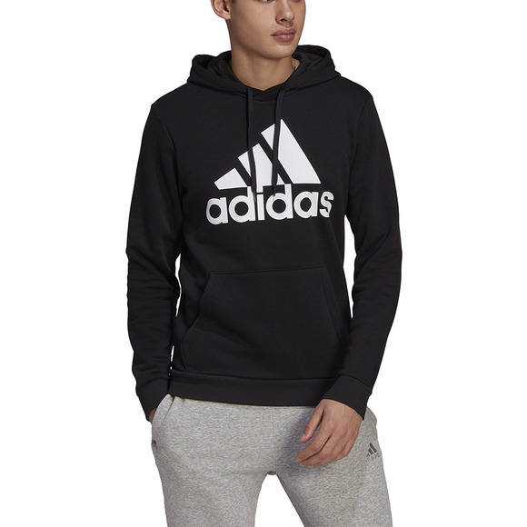 Bluza męska adidas Essentials Fleece Big Logo Hoodie czarna GK9220