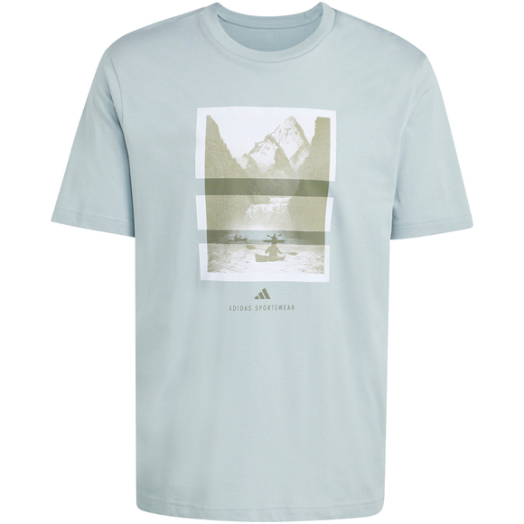 Koszulka męska adidas Outdoor Kayaking Graphic miętowa KG5409