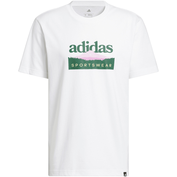 Koszulka męska adidas Sportsman Mountain Graphic biała KC9254