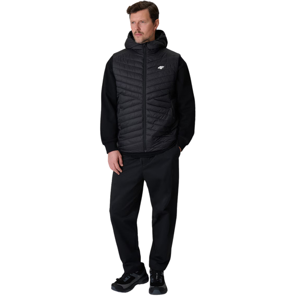Kamizelka męska 4F M344 głęboka czerń 4FWSS26TVJAM344 20S