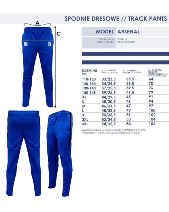 Spodnie sportowe Arsenal  Sokół Wręczyca