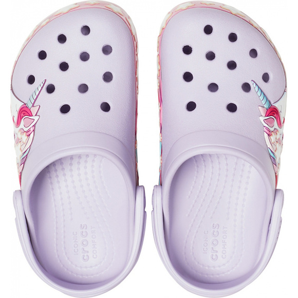 Chodaki dla dzieci Crocs FunLab Unicorn Band Cg K fioletowe 206270 530