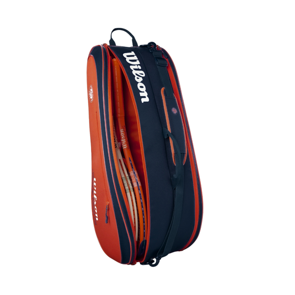 Torba tenisowa Wilson Roland Garros 2026 Team 6PK pomarańczowo-granatowa WR8053301001