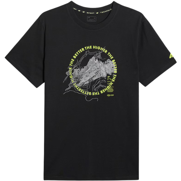 Koszulka męska 4F M2822 głęboka czerń 4FWSS26TTSHM2822 20S