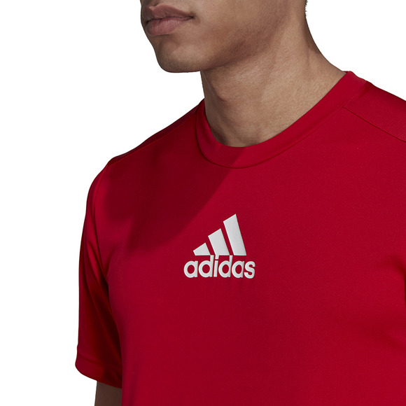 Koszulka męska adidas Primeblue Designed To Move Sport 3-Stripes Tee czerwona GM4318 