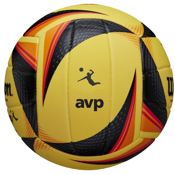 Piłka siatkowa Wilson AVP Replica Game żółto-czarno-pomarańczowa WTH01020XB